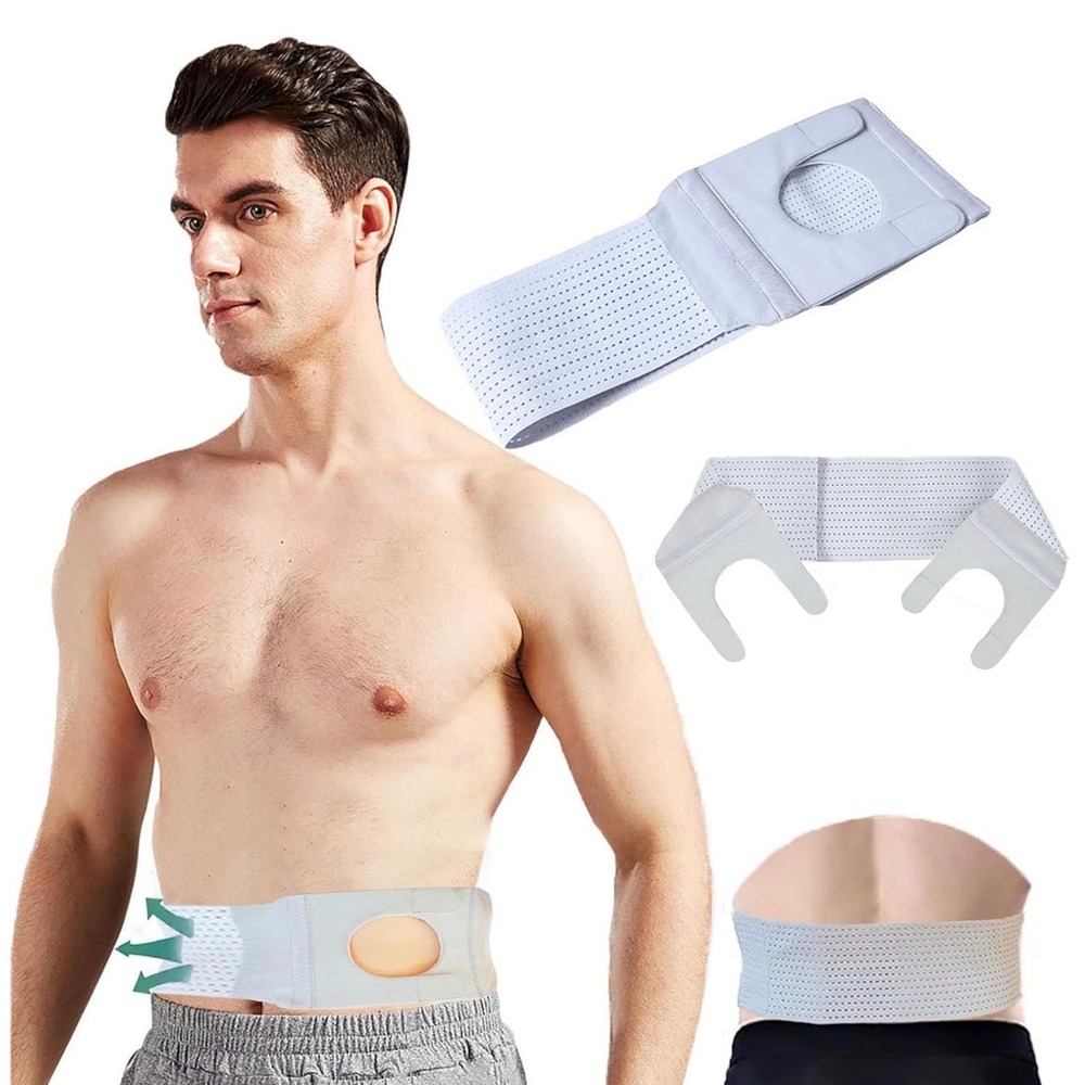 3 Pack Ostomy Support Belt Adjustable Stoma Colostomy Ileostomy Grey SZ M 32-36"